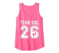 2026 Team Girl Revelación de género Baby Shower Adopción Rosa Camiseta sin Mangas