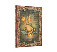 2026 The Brothers Grimm, Frog Prince (Fairy Tale Collection) Midi 12-month Horizontal Hardcover Flexi Dayplanner 2026 (Elastic Band Closure)