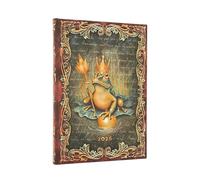 2026 The Brothers Grimm, Frog Prince (Fairy Tale Collection) Midi 12-month Verso Hardcover Flexi Dayplanner 2026 (Elastic Band Closure)