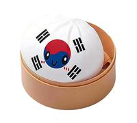 2026 The Cup Dumpling Toy, 4 Inch Giant Glitter Dumpling, Colorful National Flag Fidget Sensory Bao Bun with Steamer, Squeeze Dough Ball Stress Relief Hand Toys for Soccer Fans, Kids and Adults