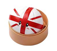 2026 The Cup Dumpling Toy, 4 Inch Giant Glitter Dumpling, Colorful National Flag Fidget Sensory Bao Bun with Steamer, Squeeze Dough Ball Stress Relief Hand Toys for Soccer Fans, Kids and Adults