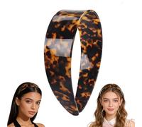 2026 Thick Tortoise Shell Headband with Teeth for Women, 1.5in No Slip Versatile Wide Acetate Retro Plastic Headbands, Strong Hold, Comfortable Without Constriction, Anti-Slip and Durable (Tortoise)