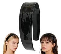 2026 Thick Tortoise Shell Headband with Teeth for Women, 1.5in No Slip Versatile Wide Acetate Retro Plastic Headbands, Strong Hold, Comfortable Without Constriction, Anti-Slip and Durable (Black)