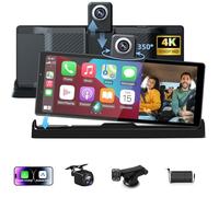 2026 Tiempo Limitado Exclusive Pantalla Coche Carplay Android Auto Pantalla 350° Giratorio 4K Dashcam,10,26 Pulgadas Portátil Pantalla Carplay Coche Dual-Bluetooth Navegación de Conducción