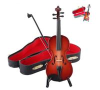 2026 Tiny Violin Figurine, World's Smallest Miniature Musical Instrument with Bow and Case, Mini Violin Réplica for Dollhouse Accessory, Llavero Charm, Collectible Display Ornament, Unique Gag Gift