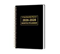 2026 to 2028 Monthly Planner - Agenda Notebook, 3-Year Monthly Planner with Spiral Binding, Management Agenda Organizer for Teachers, Students, College, Office, Business, Home, and School Planning