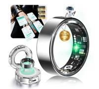 2026 TOP 1 9.0 - Anillos inteligentes y funda de carga 【95,2% de precisión de paso + ± 2,8 BPM HR】【IP68 + 50 m - 3 amortiguadores de titanio】Anillo inteligente para mujeres y hombres para seguimiento