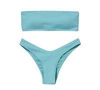 2026 Traje de baño Mujer Two Control Swimwear Tummy Women's Piece Taillierter High Bikini Swimwears Tankinis Set Swimwears Tankinis Set, verde, M