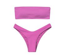 2026 Traje de baño Mujer Two Control Swimwear Tummy Women's Piece Taillierter High Bikini Swimwears Tankinis Set Swimwears Tankinis Set, Rosa., L