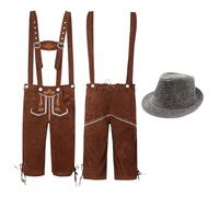 2026 Trajes étnicos masculinos tradicionales del Oktoberfest Peto Mono Sombrero de dos piezas para cosplay disfraces de estilo barroco
