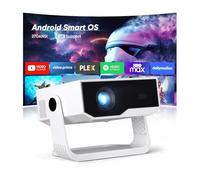 2026 Último proyector Portátil con Android TV, 270ANSI, Soporta 4K/1080P, WiFi 6 y Bluetooth 5.4, Corrección Trapezoidal Automática, Compatible con Móvil, PC, para Cine en Casa