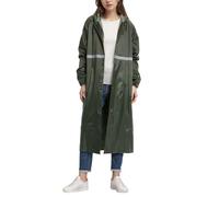 2026 Unisex-Regenmantel in voller Länge mit | Regenjacke für Erwachsene | Gut sichtbarer Reflektorstreifen | Winddicht für starken Regen geeignet (Army Green, XXL)