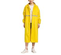 2026 Unisex-Regenmantel in voller Länge mit | Regenjacke für Erwachsene | Gut sichtbarer Reflektorstreifen | Winddicht für starken Regen geeignet (Yellow, XXL)