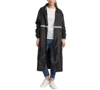 2026 Unisex-Regenmantel in voller Länge mit | Regenjacke für Erwachsene | Gut sichtbarer Reflektorstreifen | Winddicht für starken Regen geeignet (Black, XXL)