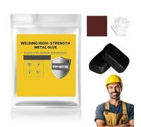 2026 Upgrade Mud Iron Glue - Multi-Purpose Repair Mud Iron Glue for Metal, Repairs Muds Irons Glues with Strong/Quick Drying, for Pipes, Wall Holes, Wood, Household Repairs (Black,60g)