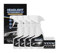 2026 Upgrade Q4 Headlight Restoration Polish, Automotive Tourgoing Headlamp Restoration Fluid Kit for Cloudy or Yellowed Headlights, All Vehicles That Restores Clarity Without Sanding (4PCS)