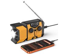 2026 Upgraded Crank Radio, portátil Emergency Solar Radio con LED Flashlight and SOS Alarma, 2000 mAh AM/FM Radio Battery Operated Emergency Equipment, Solar Weather Radio for Outdoor Camping, Hiking