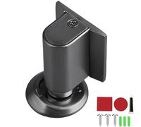 2026 Upgraded Door Wedge Stopper, Magnetic Doors Stopper for Bottom of Doors, No Drill Invisible Doorstops for Inside, Heavy Duty Magnetic Door Catch Holder to Keep Open (Grey)