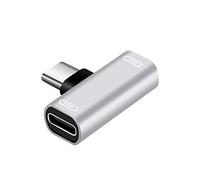 2026 USB C a 35 mm adaptador de audio y cargador de alimentación divisor de puerto para escucha simultánea y carga rápida (plata, talla única)