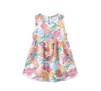 2026 Vestidos de verano para niñas para jugar al aire libre. Vestido informal cómodo y elástico para niños de 12 meses a 8 años. Fácil de combinar y más suave, transpirable, Rosa claro., 12-18 meses