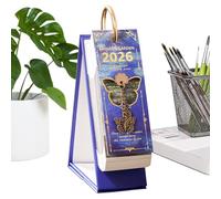 2026 Vintage Oil Painting Desk Calendar - 2026 Oil Painting Planner, Standing Calendar | Stand Up Desk Calendars for Family, School, Classroom, Workplace, Study Room, Apartment, Art Studio Decoration