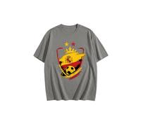 2026 W-M 2 Estrellas España Ganar Conmemorativo Camiseta de Fútbol Verano 100% Algodón Fiesta de Fanfeier Bandera Estampado Hombre Mujer Fan Camiseta Fiesta Fútbol Cheer On Camisetas, Gris 3#, XXL