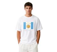 2026 W-M 4 Estrellas Argentina Ganar Conmemorativo Camiseta de Fútbol Verano 100% Algodón Fiesta de Fanfeier Bandera Estampado Hombre Mujer Fan Camiseta Fiesta Fútbol Cheer On Camisetas, Blanco 3