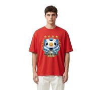 2026 W-M 4 Estrellas Argentina Ganar Conmemorativo Camiseta de Fútbol Verano 100% Algodón Fiesta de Fanfeier Bandera Estampado Hombre Mujer Fan Camiseta Fiesta Fútbol Cheer On Camisetas, Red 10#, S