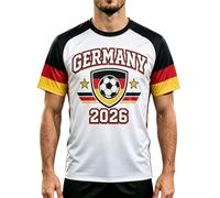 2026 W-M Argentina Gana Conmemorativa Camiseta de Fútbol Copa Camiseta Fanshirt, Impresión 3D Unisex Manga Corta Transpirable Deporte Camiseta de Tiempo Libre para Hombre Mujer Niños, alemania, XXL