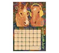 2026 Wall Calendar - Aesthetic Painted Monthly Planner For Yearly Organization | Paper Material With Funny Design, Year Of The Horse Calendar For Home School Family Agenda