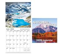 2026 Wall Calendar, Beautiful Landscape Monthly Planner, Jan-Dec 2026 Natural Scenery Theme, Large Grid Organizer for Workplace, School, Gym, Scheduling, and Daily Planning Needs