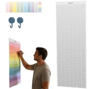 2026 Wall Calendar - Cozy Pecan Print Design, Full Year Decorative Monthly Wall Calendar, 12 X 36 Inch Unique Decorative Modern Hanging Monthly Calendars for Organizing,Planning (Gray)