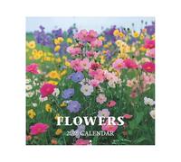 2026 Wall Calendar, Flower Theme Hangable Monthly Calendar, 12-Month Schedule Planning Supplies For Artists Students Nature Lovers Bedroom Living Room Office Classroom Wall Display