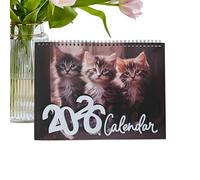 2026 Wall Calendar, Funny Kitten Monthly Planner, 11.02x8.46 Inches, Adorable Art Prints, Spacious Date Blocks, Illustrated Organizer for Home Office School Family Scheduling