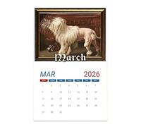 2026 Wall Calendar Funny | Ugly Dog Spiral Bound Renaissance Work Supplies,Daily Plannesr Calendar | For Habits Health Mental Study School Task Home Cleaning Exercise Workout Vacation Party