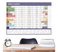2026 Wall Calendar - Large 29 X 20 Inch Planner Notebook, Tip Label and Sticker Set with Monthly Organization Pages, Colorful Wall Decor Layout, Ideal for Study School Home Cleaning Exercise Vacation