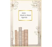 2026 Week to Week Agenda: 6X9 inches, weekly planner, vertical planner, 120 pages, friends, coffee, dated planner.