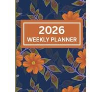 2026 Weekly, 12-Month Organizer with Weekly Spreads, Goals, and Notes: A simple and functional planner to stay organized week by week in 2026 (peacock blue with floral print cover)