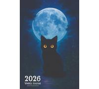 2026 Weekly Journal: Black Cat and Full Moon Inspired Planner with Positive Affirmations