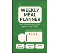2026 Weekly Meal Planner Notebook and Food Planner with Easy Tear off Grocery List & Expense Tracker Organizer