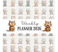 2026 Weekly & Monthly Cat Planner With Cute Grumpy Cat Design: Stay Organized with These Funny Little Cats | 8.5" x 8.5" | Paperback Edition
