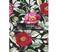 2026 Weekly Monthly Planner: 1 year January through December - Start with Monday - Floral Hardover