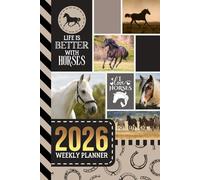 2026 Weekly Planner: 6x9 Dated Diary With To Do List - Habit Tracker - Notes Section / Agenda Gift / Horse - Farm Animal Theme Cover