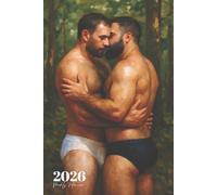 2026 Weekly Planner: Gay Bear Couple Beefcake Organizer in Tighty Whities with Positive Affirmations