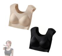 2026 Women’s 2-in-1 Seamless Underwear with Built-in Shoulder Pad, Comfortable Wireless Bra for Fashion (2PCS-A,L)