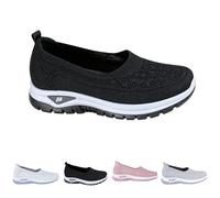 2026 Women's Orthopedic Slip On Walking Shoes - Breathable Knit Mesh Loafers with Non-Slip Soft Sole, Lightweight Arch Support Cushioned Wedge Trainers for All-Day Work & Travel