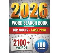 2026 Word Search Book for Adults - Large Print: 100 Puzzles (2100+ Words) with Fun Themes, Relaxing Brain Games to Boost Memory & Stay Stress-Free - ... Perfect Gift for Adults, Seniors & Teens,