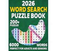2026 Word Search Puzzle Book: large Print Word Search Book For Adults and Seniors Including Over 200 Puzzles and 6000 Unique Words to Boost Vocabulary and Brainstorming (Gifts for Men & Women)