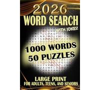 2026 Word Search with Jokes: 50 Large Word Search Puzzles Perfect for Adults, Teens, and Seniors | 1000 Words Total | 6" x 9" Glossy Paperback | Helpful for Relaxation and Improving Mental Health