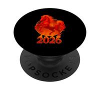 2026 Year of The Fire Horse Chinese New Year Lunar Zodiac PopSockets PopGrip Adhesivo
